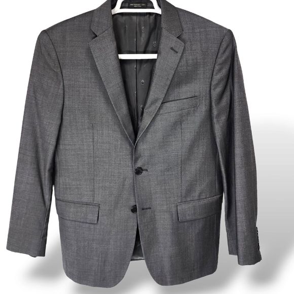 JOHN VARVATOS USA Men Wool, Two Button, Dual Vent, Black 40R Blazer Suit Jacket - Picture 1 of 16